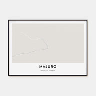 Majuro Map Landscape Poster