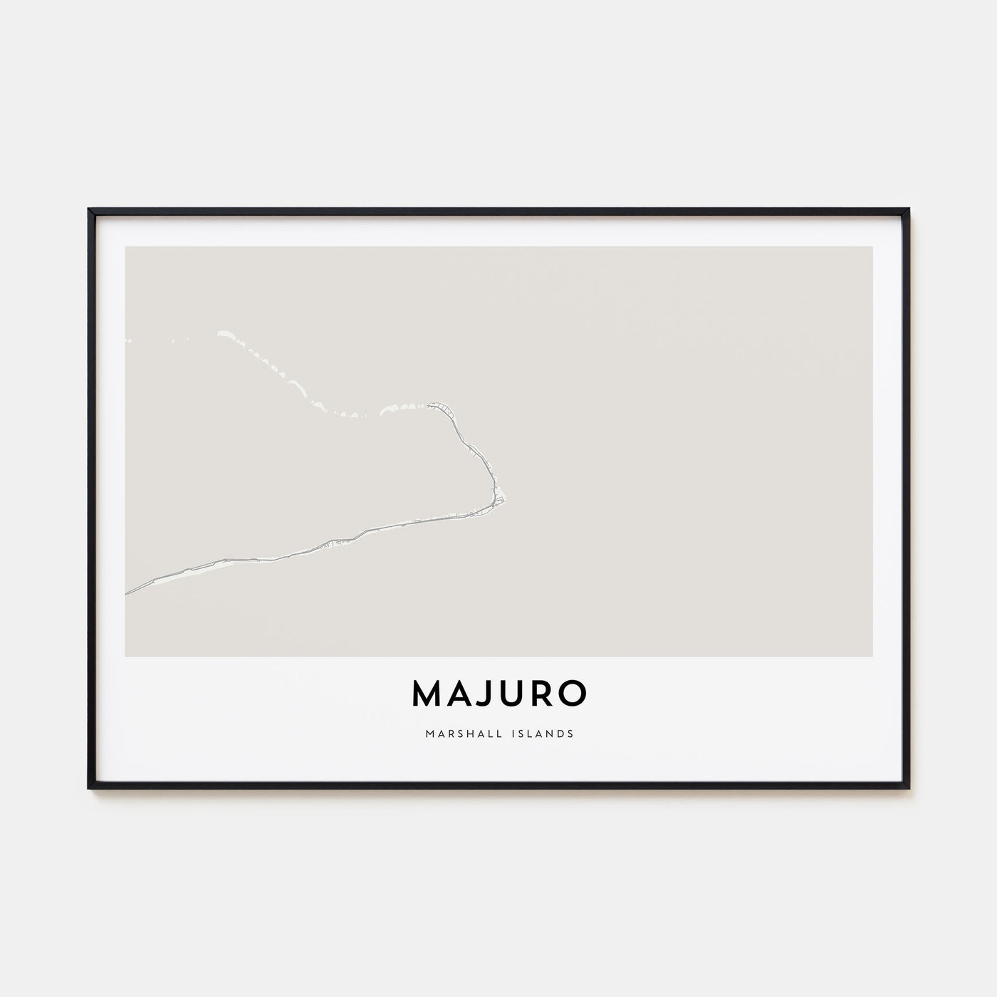 Majuro Map Landscape Poster