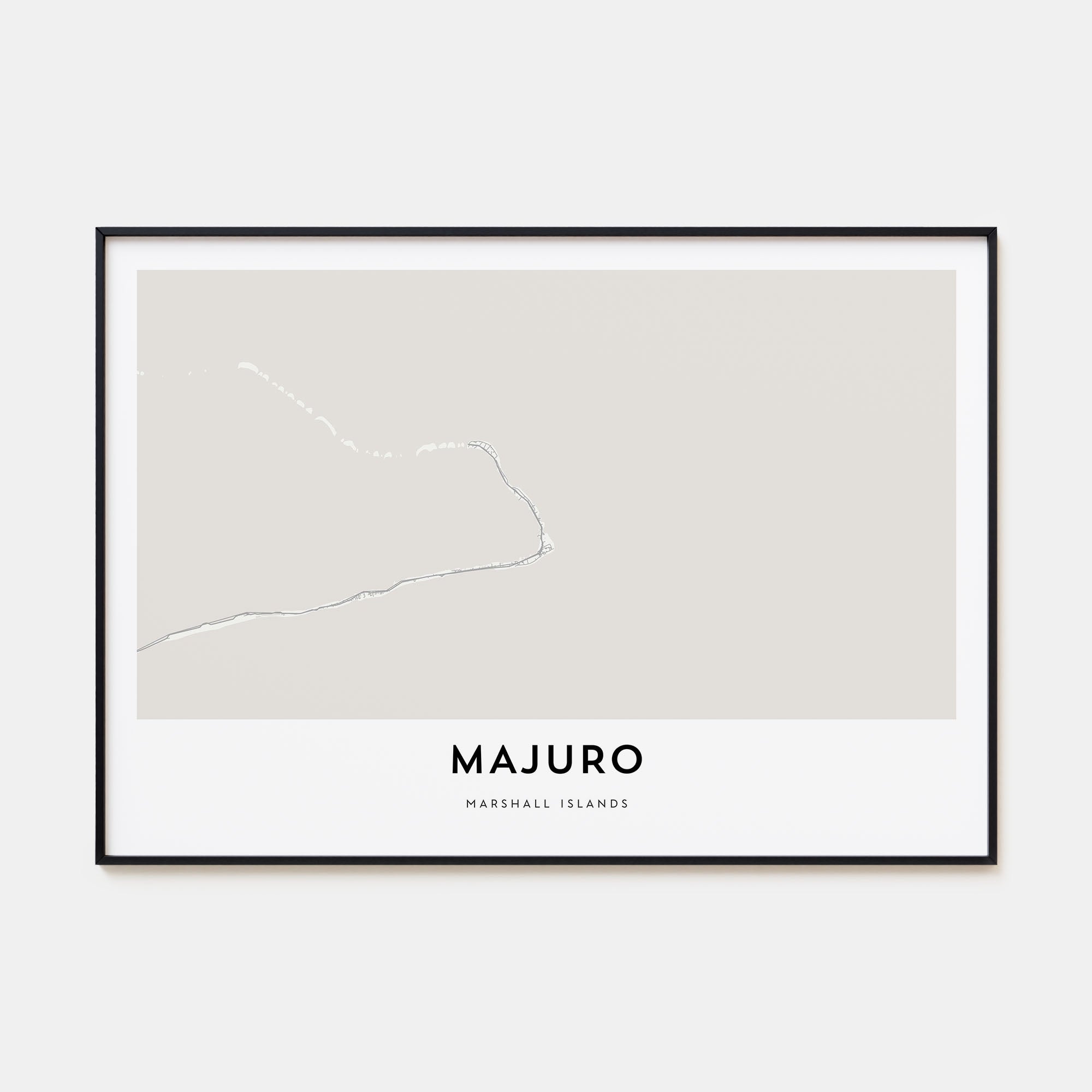 Majuro Map Landscape Poster