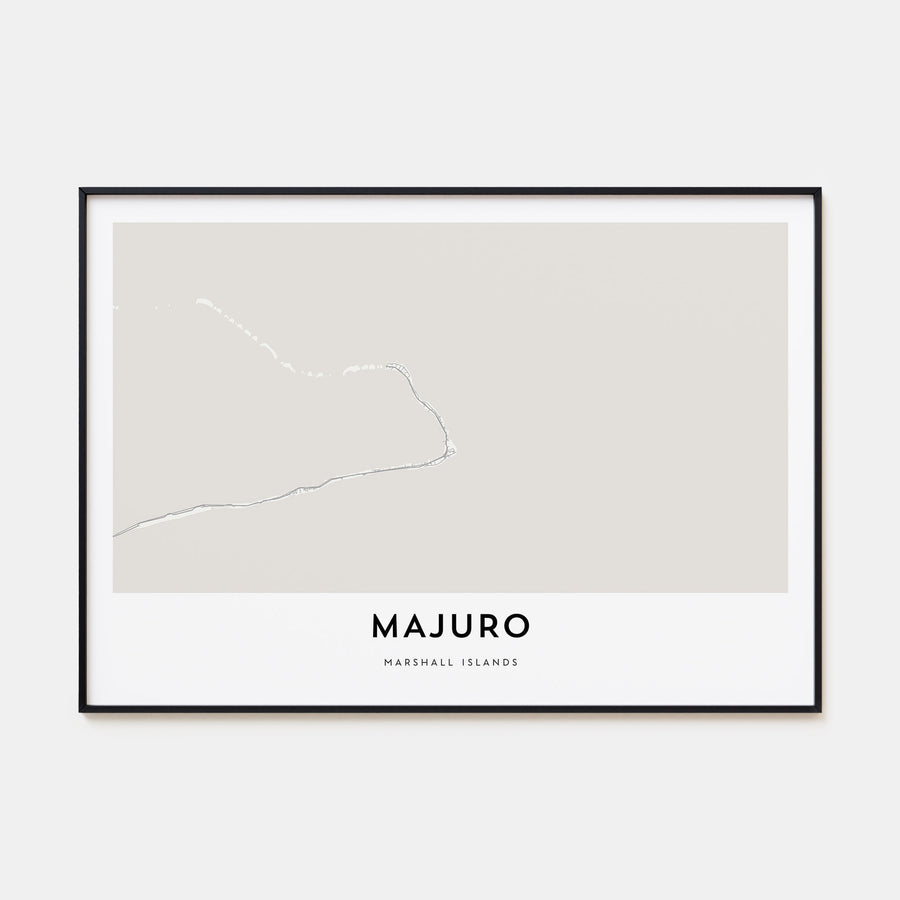 Majuro Map Landscape Poster