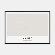 Majuro Map Landscape Poster