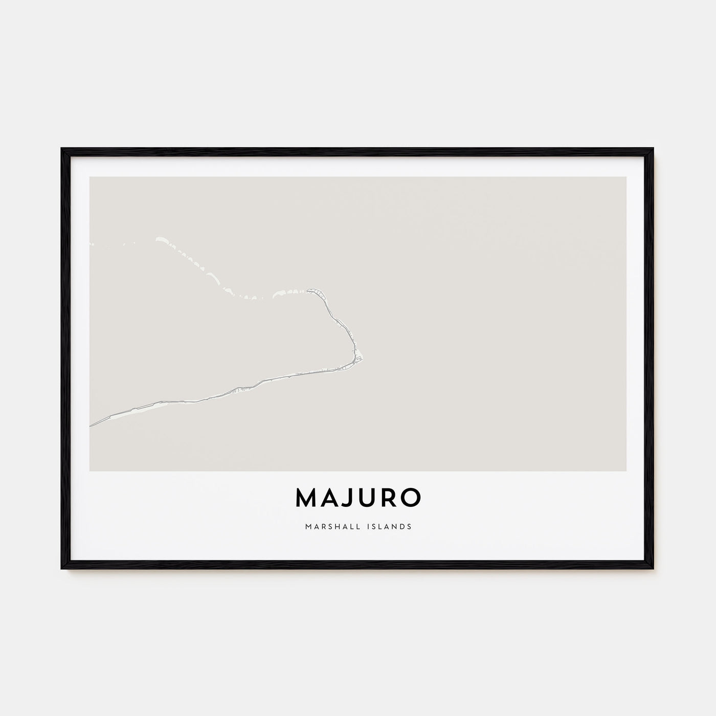 Majuro Map Landscape Poster
