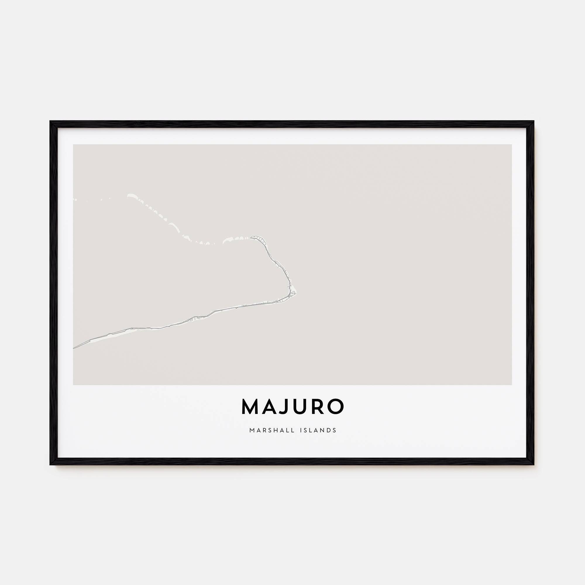 Majuro Map Landscape Poster