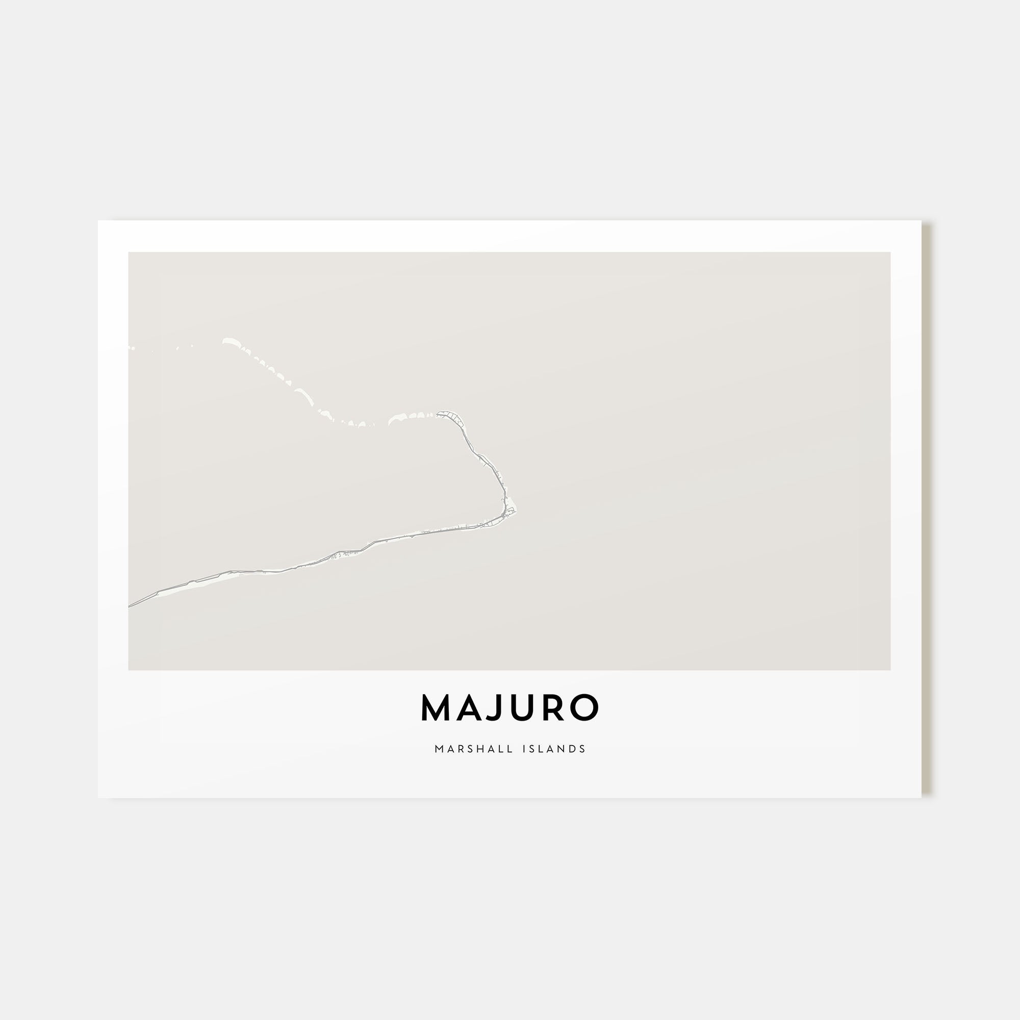 Majuro Map Landscape Poster