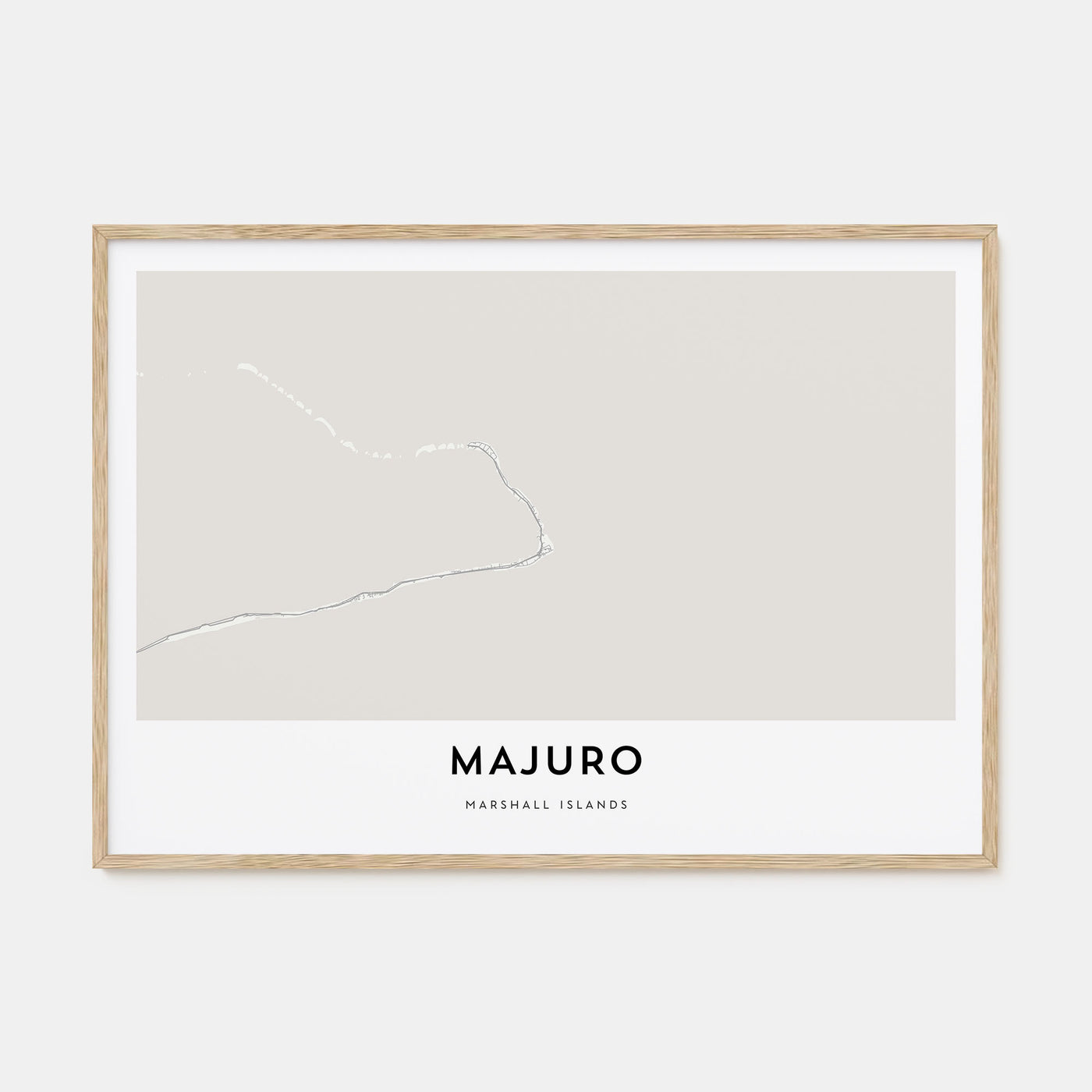Majuro Map Landscape Poster