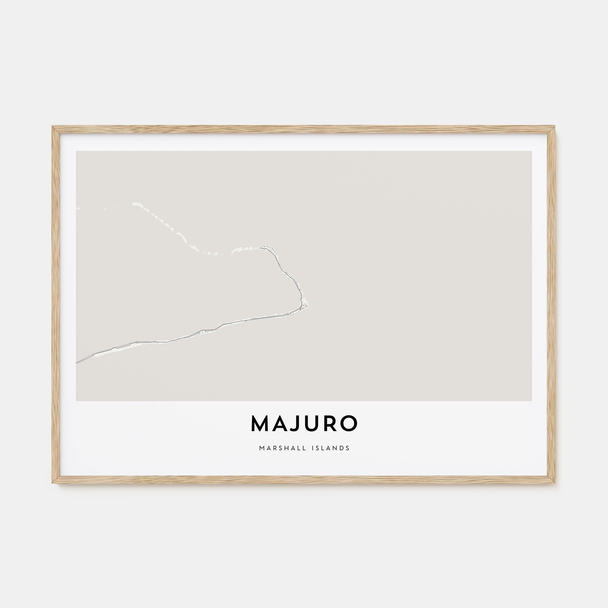 Majuro Map Landscape Poster