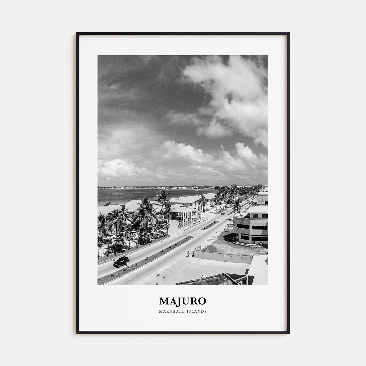 Majuro Portrait B&W Poster