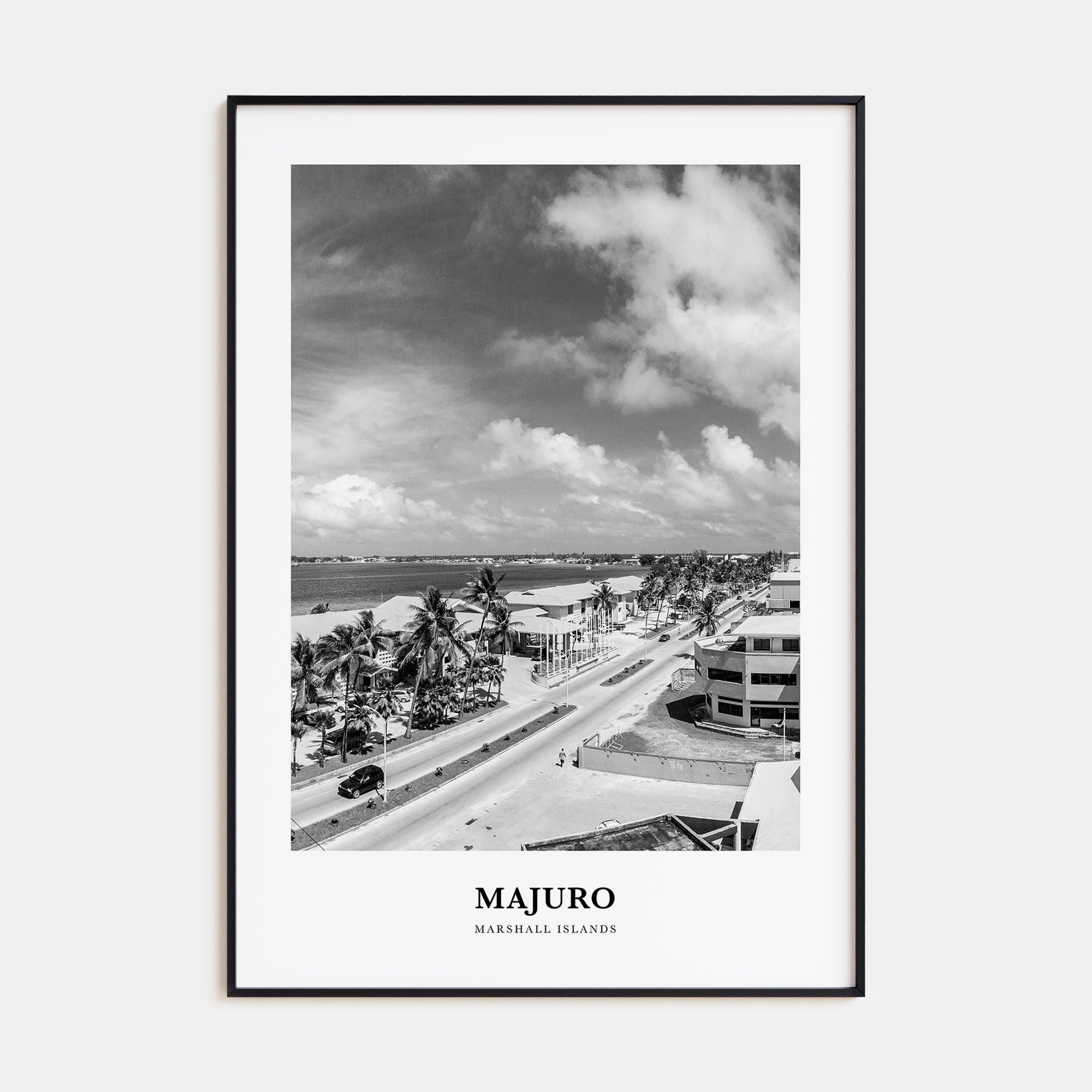 Majuro Portrait B&W Poster