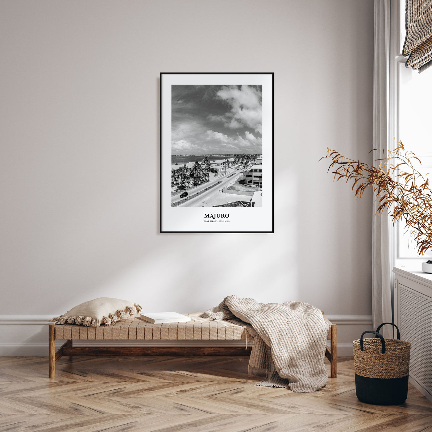 Majuro Portrait B&W Poster