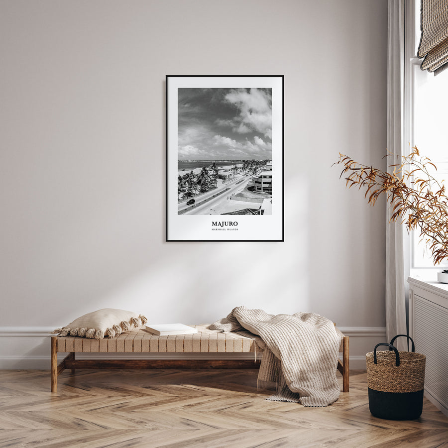 Majuro Portrait B&W Poster