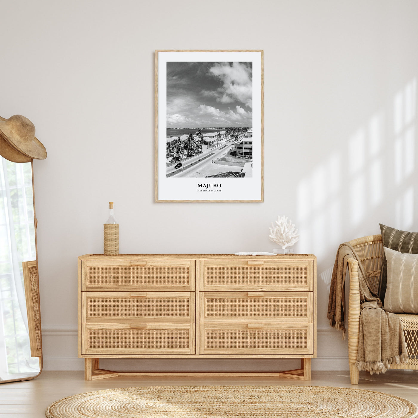 Majuro Portrait B&W Poster