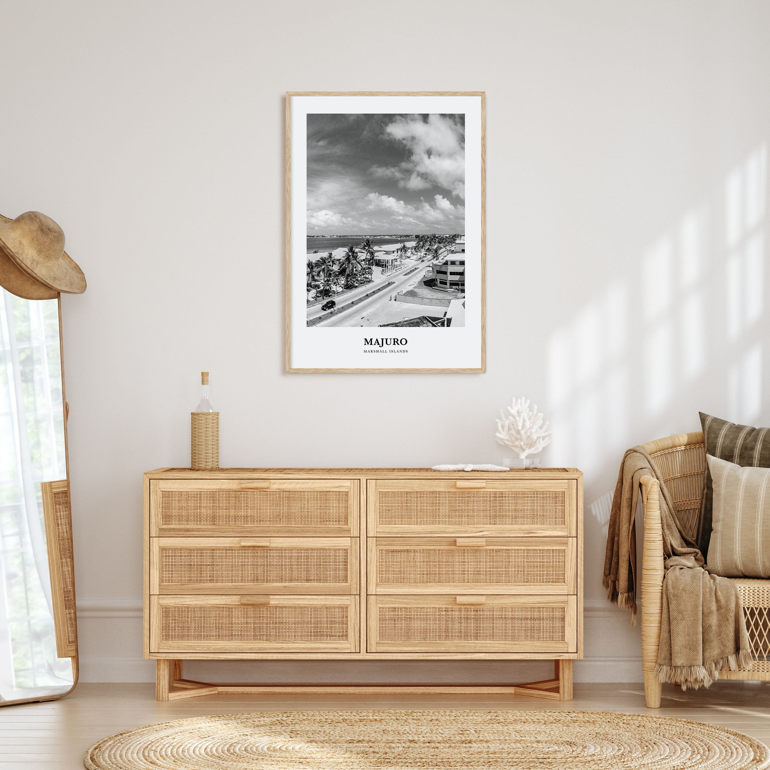 Majuro Portrait B&W Poster