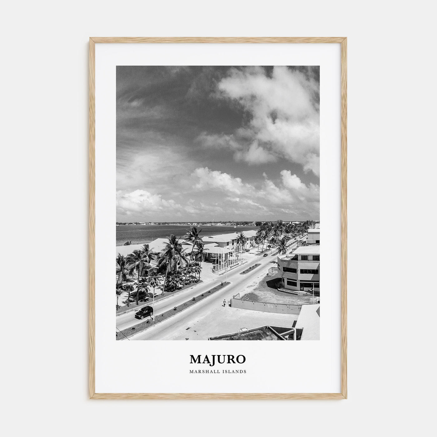 Majuro Portrait B&W Poster