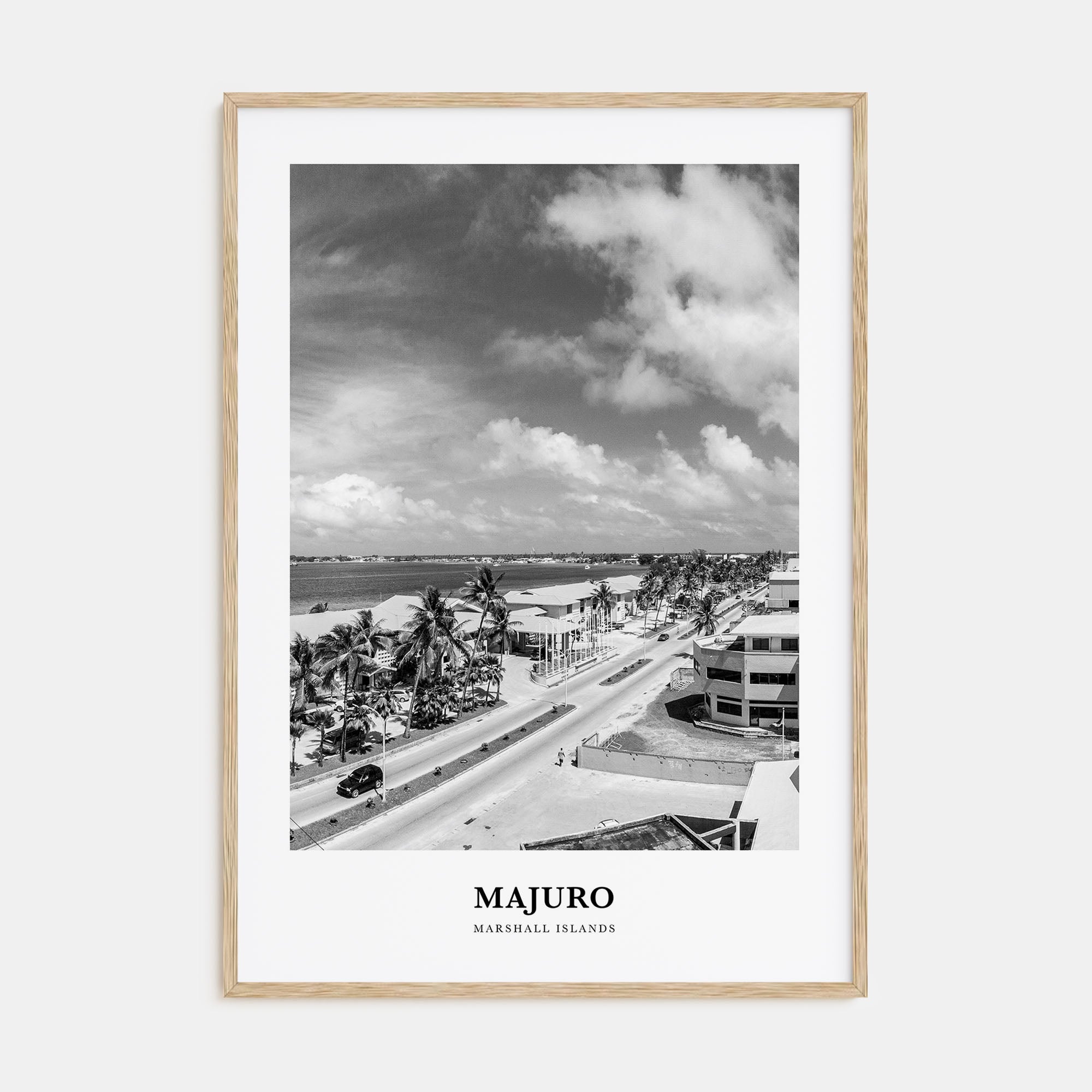 Majuro Portrait B&W Poster