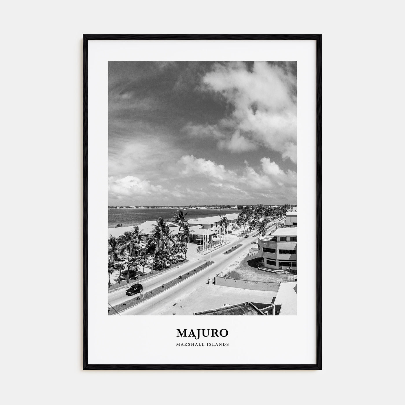 Majuro Portrait B&W Poster
