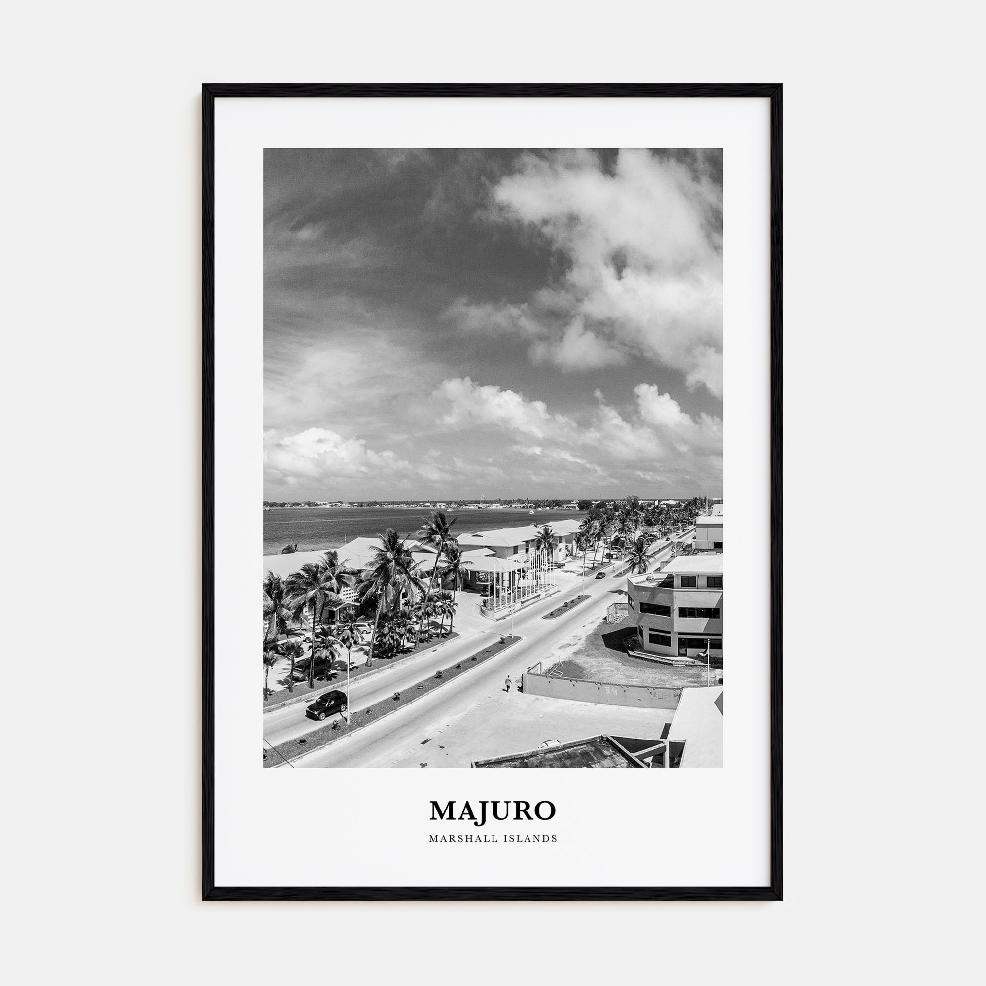 Majuro Portrait B&W Poster