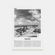 Majuro Travel B&W Poster