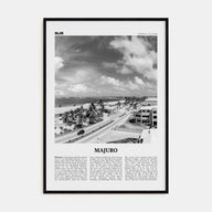 Majuro Travel B&W Poster