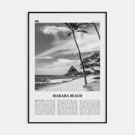 Makaha Beach Travel B&W Poster
