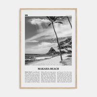 Makaha Beach Travel B&W Poster