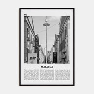 Malacca Travel B&W Poster