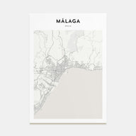 Málaga Map Portrait Poster