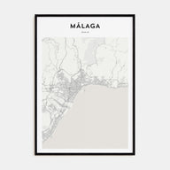 Málaga Map Portrait Poster