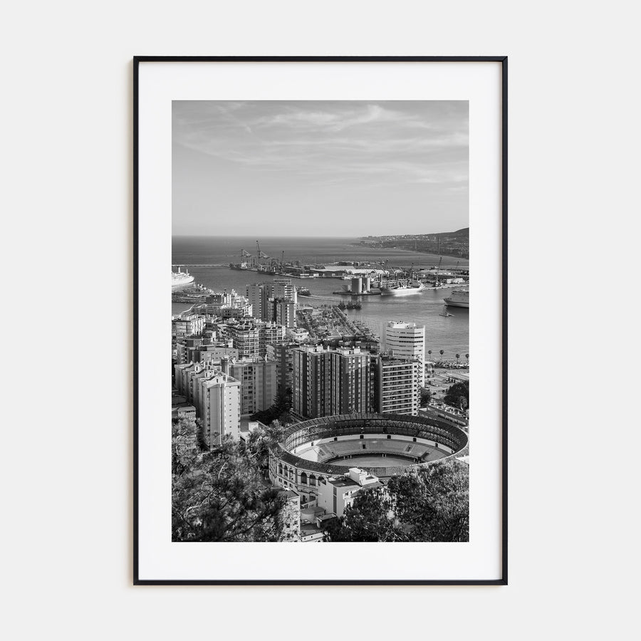 Málaga Photo B&W Poster