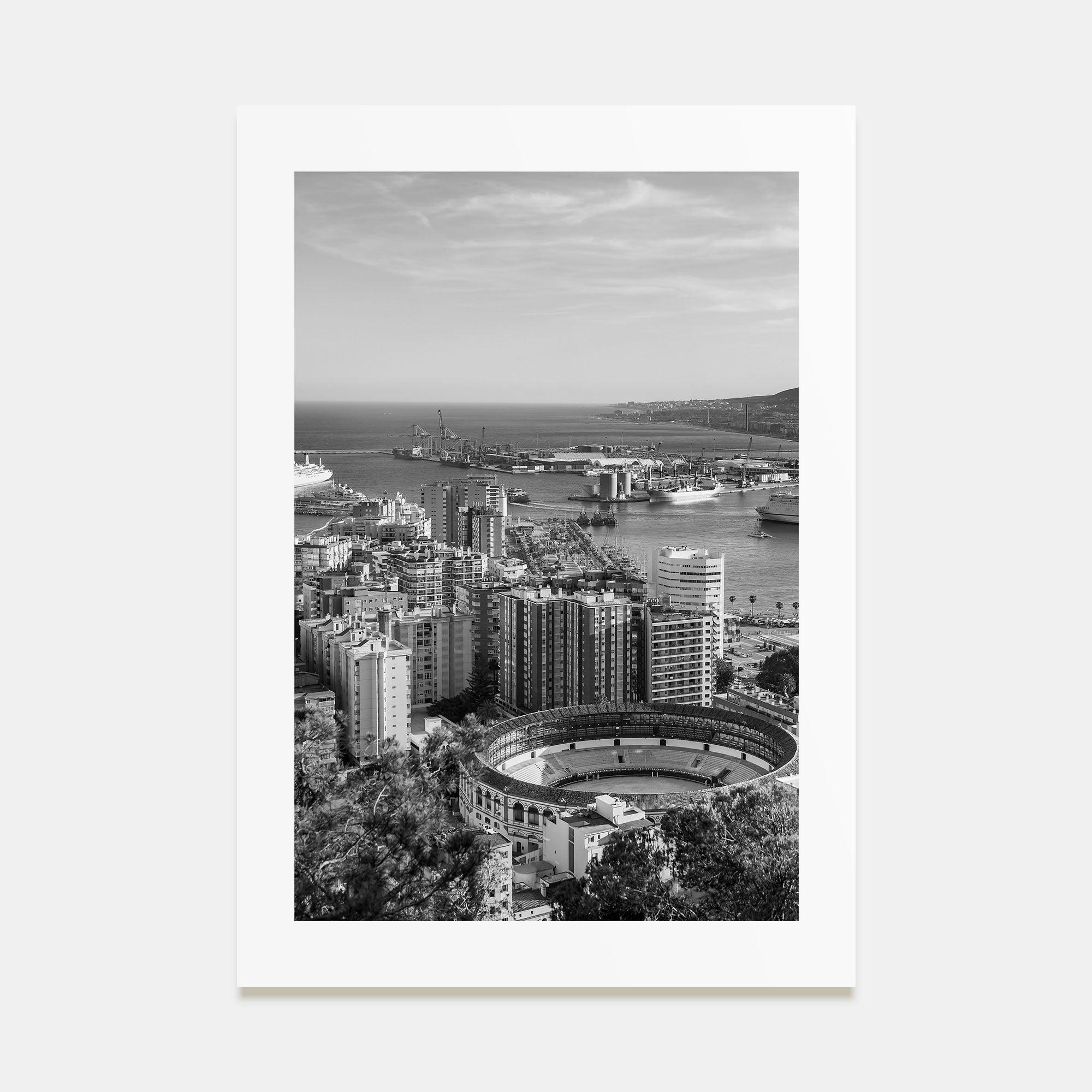 Málaga Photo B&W Poster