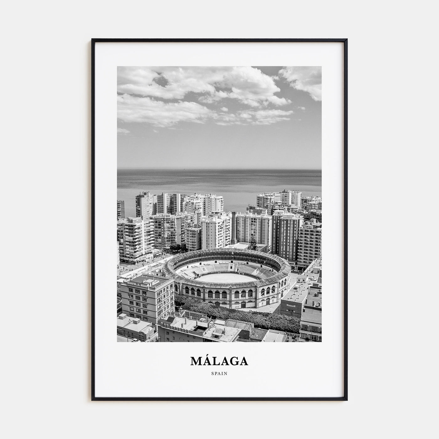 Málaga Portrait B&W No 1 Poster