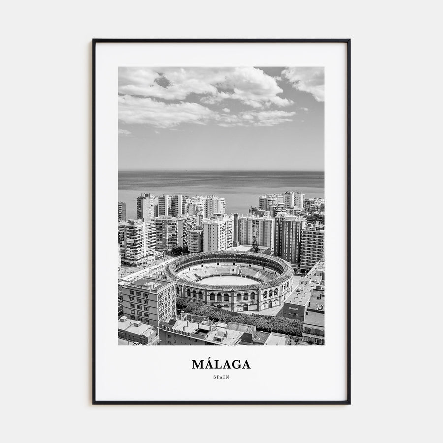 Málaga Portrait B&W No 1 Poster