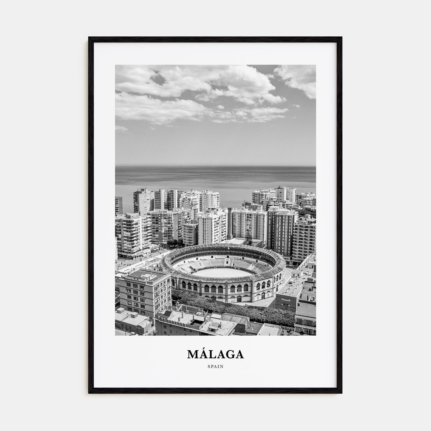 Málaga Portrait B&W No 1 Poster