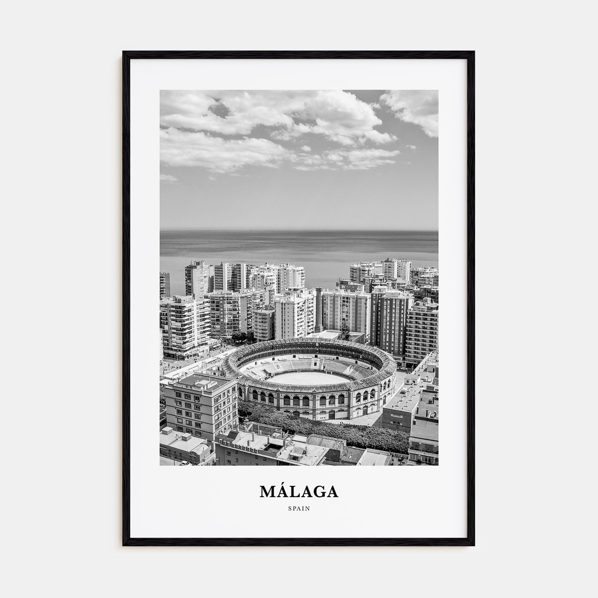 Málaga Portrait B&W No 1 Poster