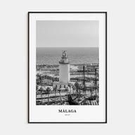 Málaga Portrait B&W No 2 Poster