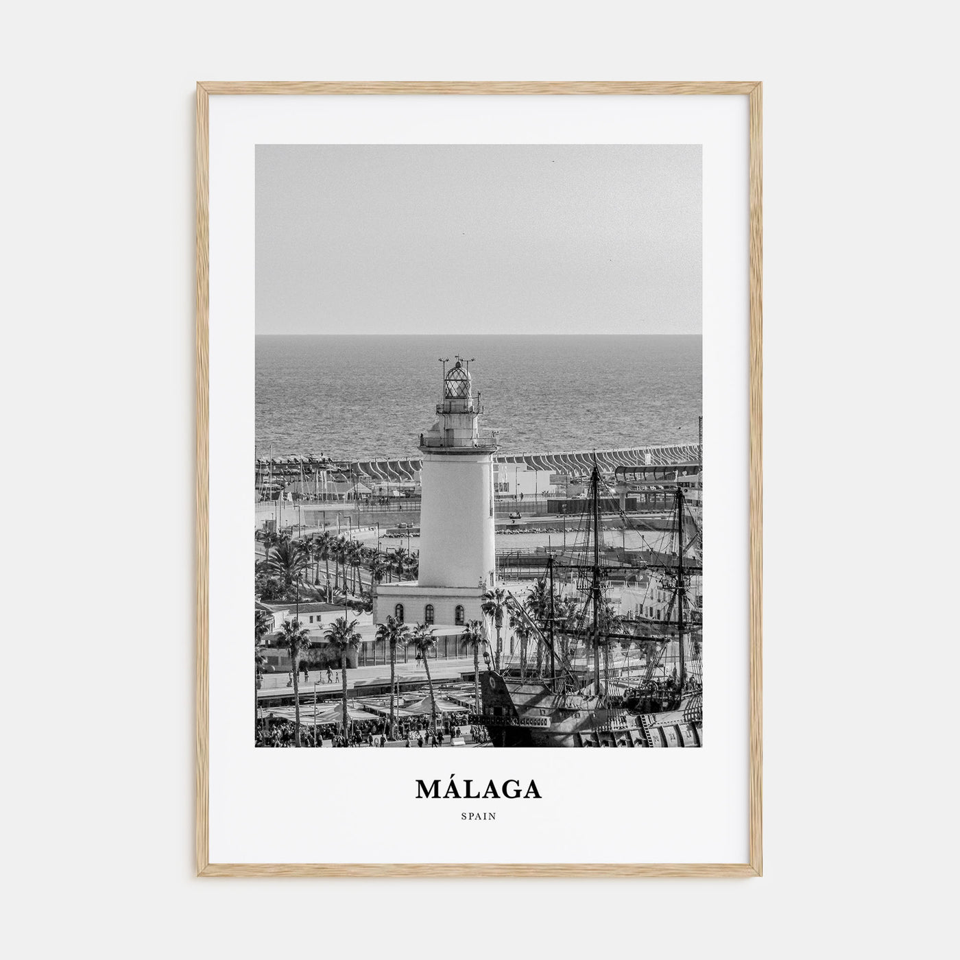 Málaga Portrait B&W No 2 Poster