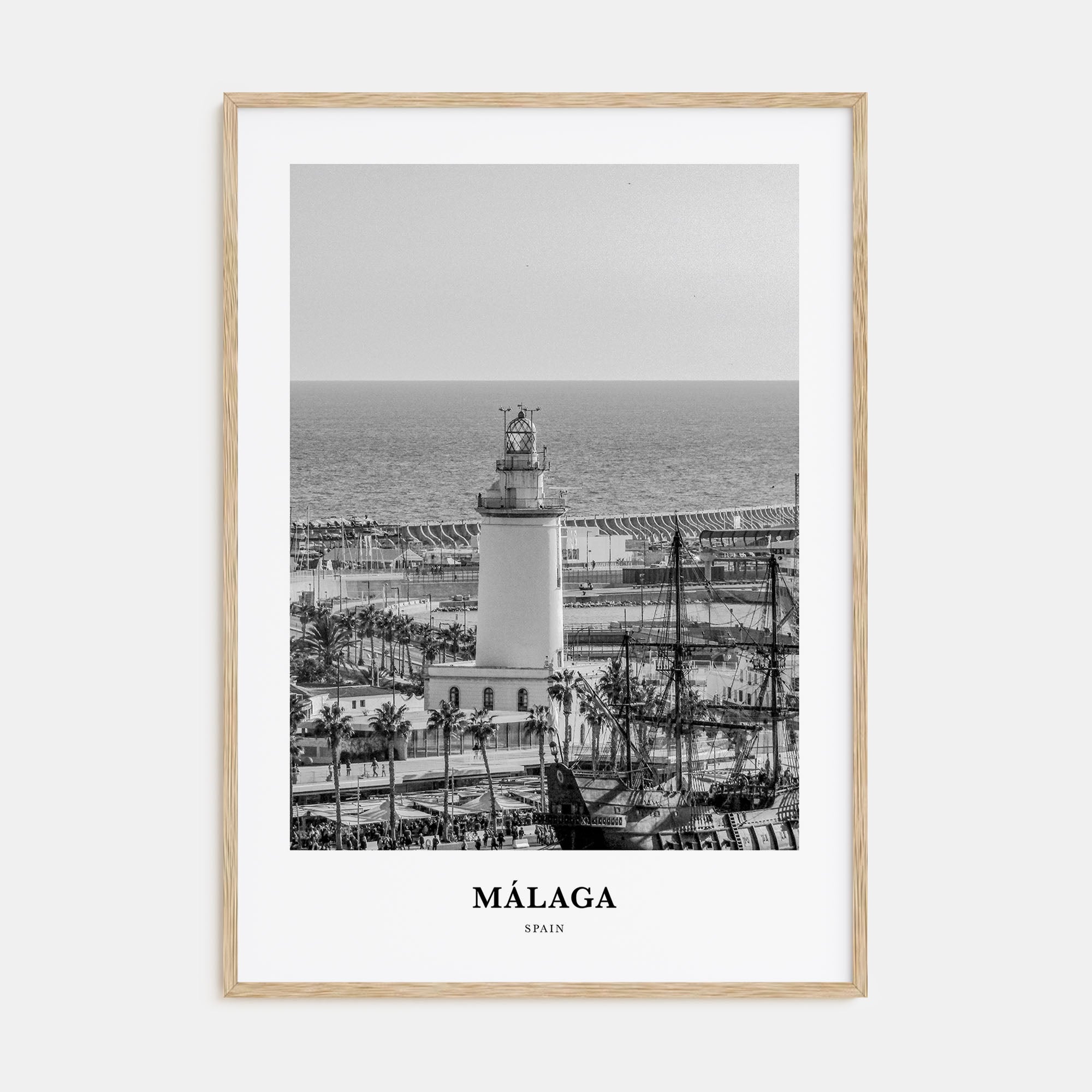 Málaga Portrait B&W No 2 Poster