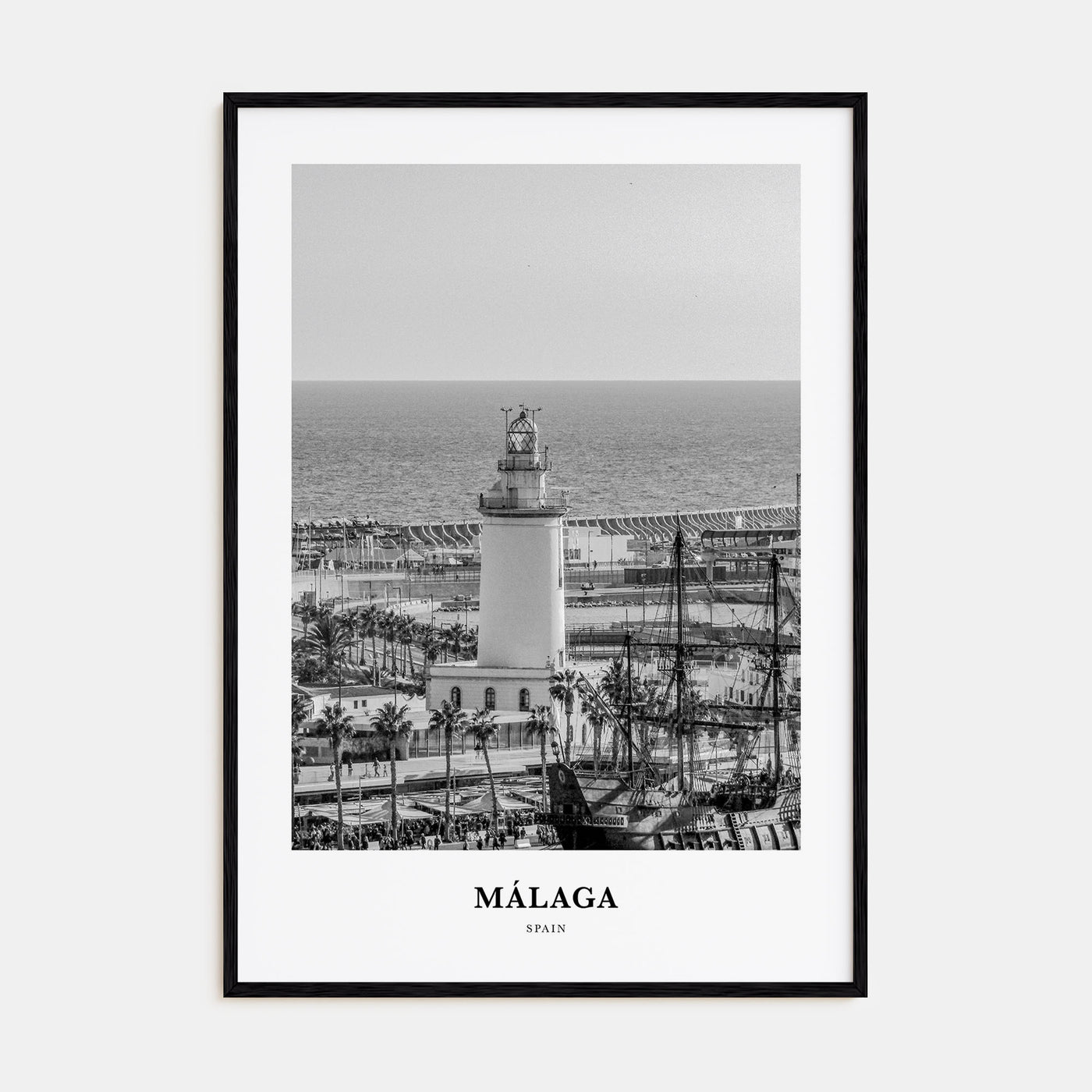 Málaga Portrait B&W No 2 Poster