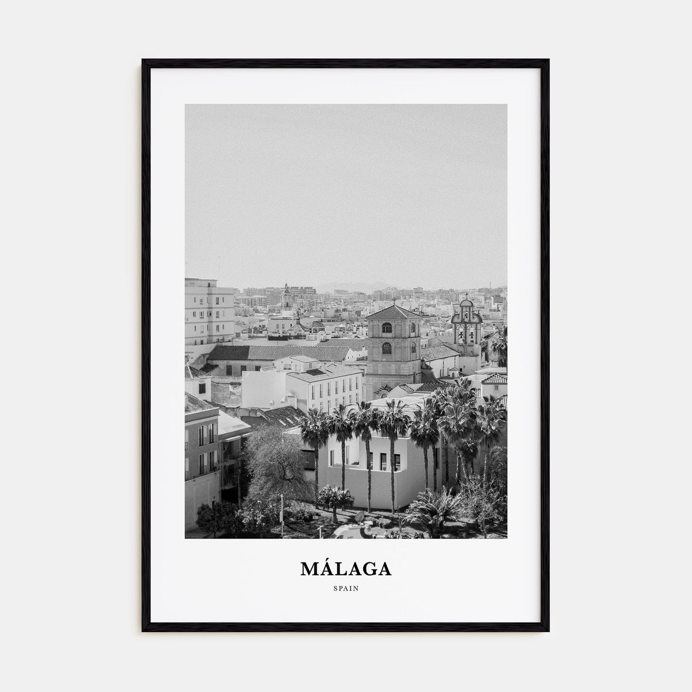 Málaga Portrait B&W No 3 Poster