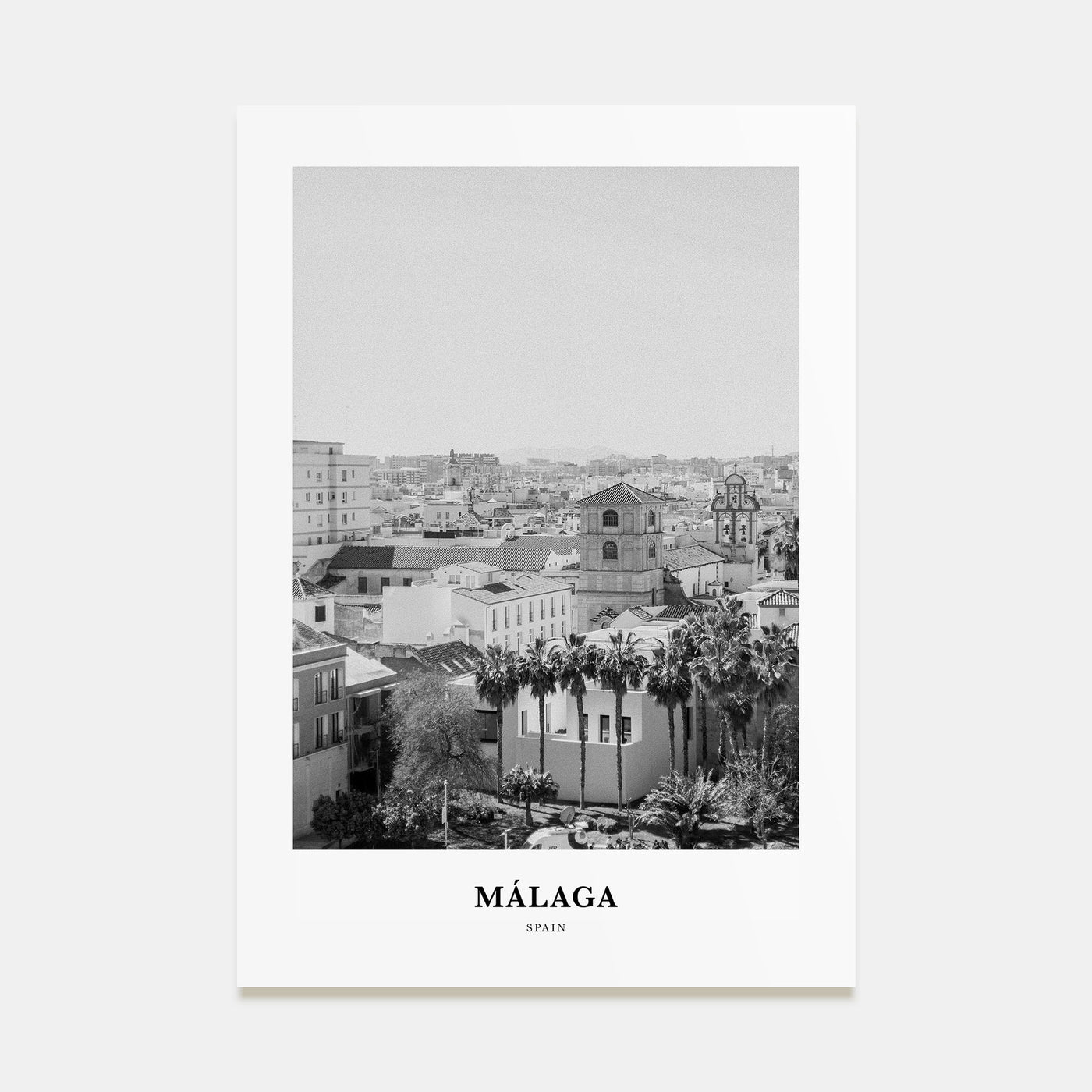 Málaga Portrait B&W No 3 Poster
