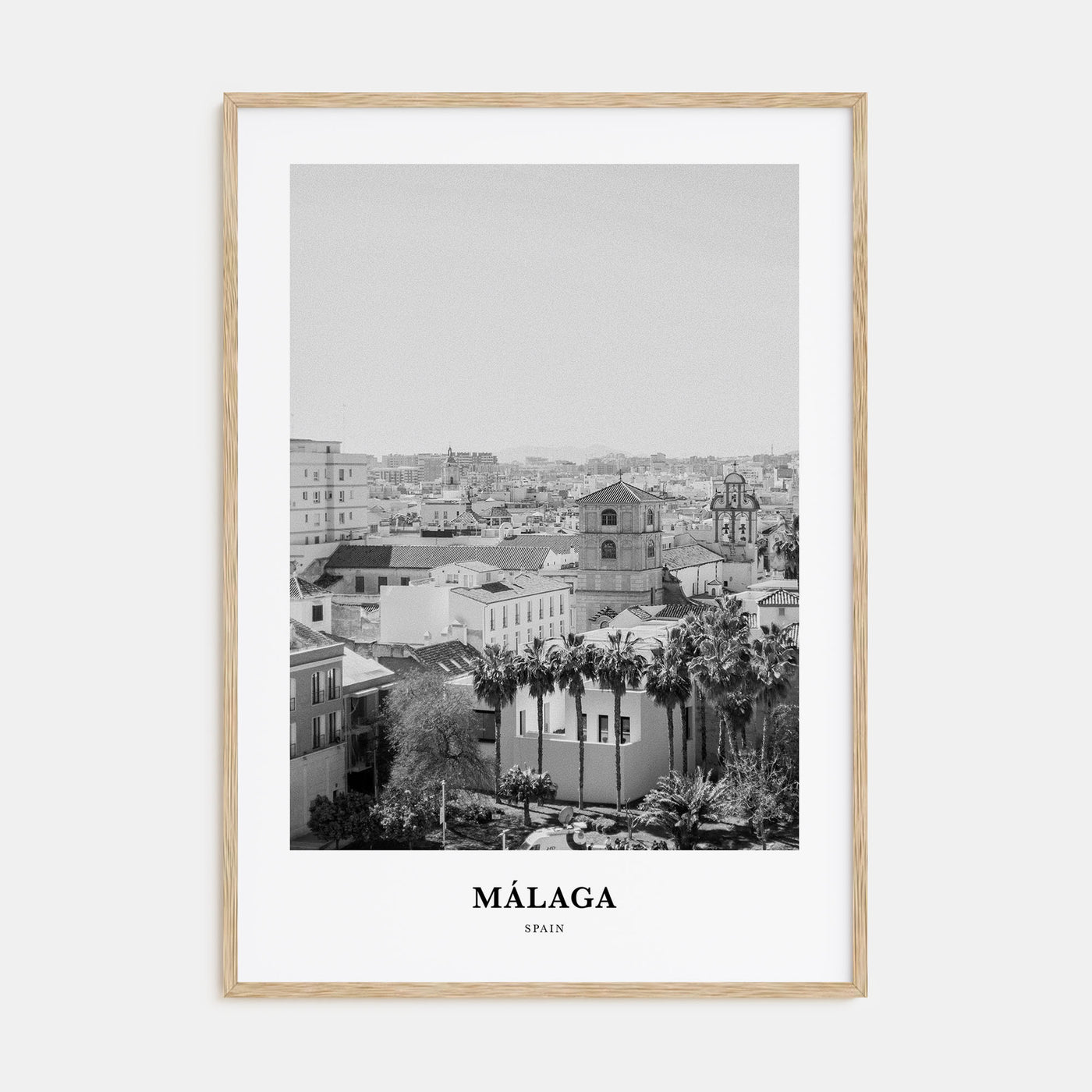 Málaga Portrait B&W No 3 Poster