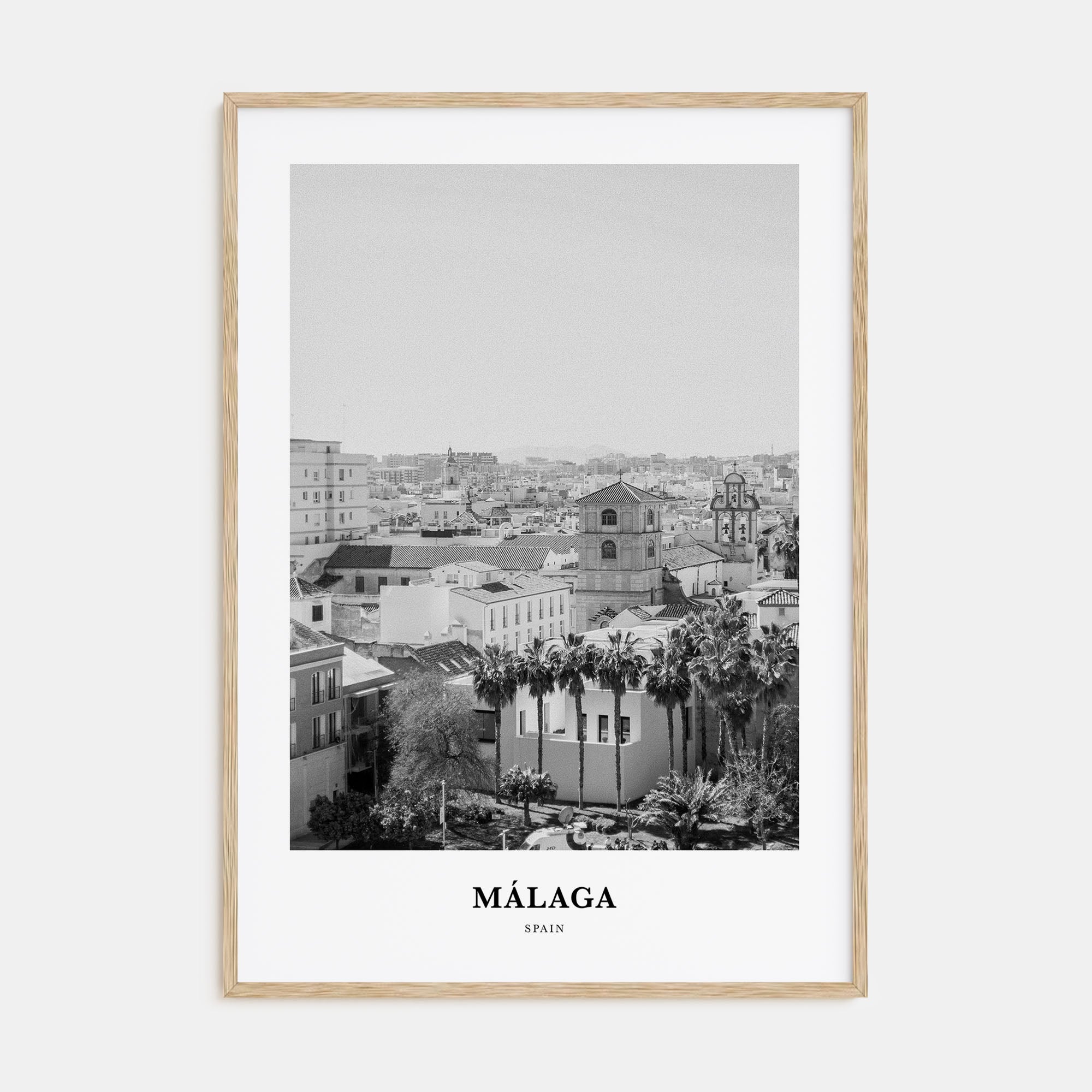 Málaga Portrait B&W No 3 Poster