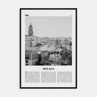 Málaga Travel B&W No 2 Poster