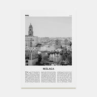 Málaga Travel B&W No 2 Poster