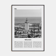 Málaga Travel B&W No 3 Poster