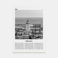 Málaga Travel B&W No 3 Poster