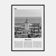 Málaga Travel B&W No 3 Poster