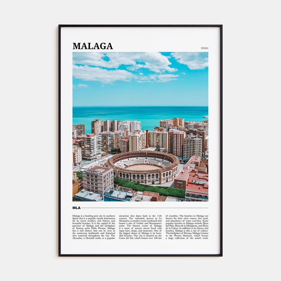 Málaga Travel Color Poster