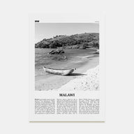 Malawi Travel B&W Poster