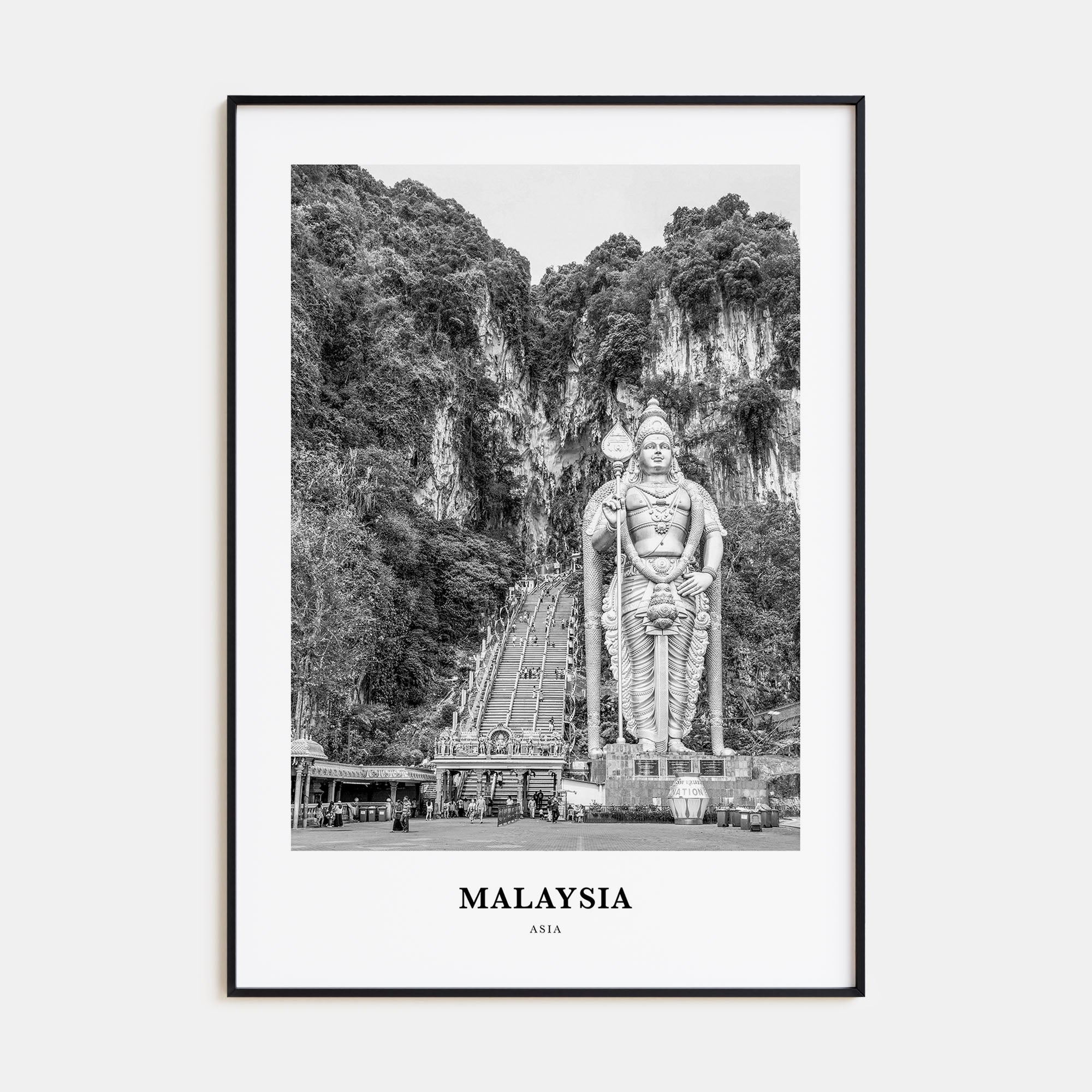 Malaysia Portrait B&W Poster