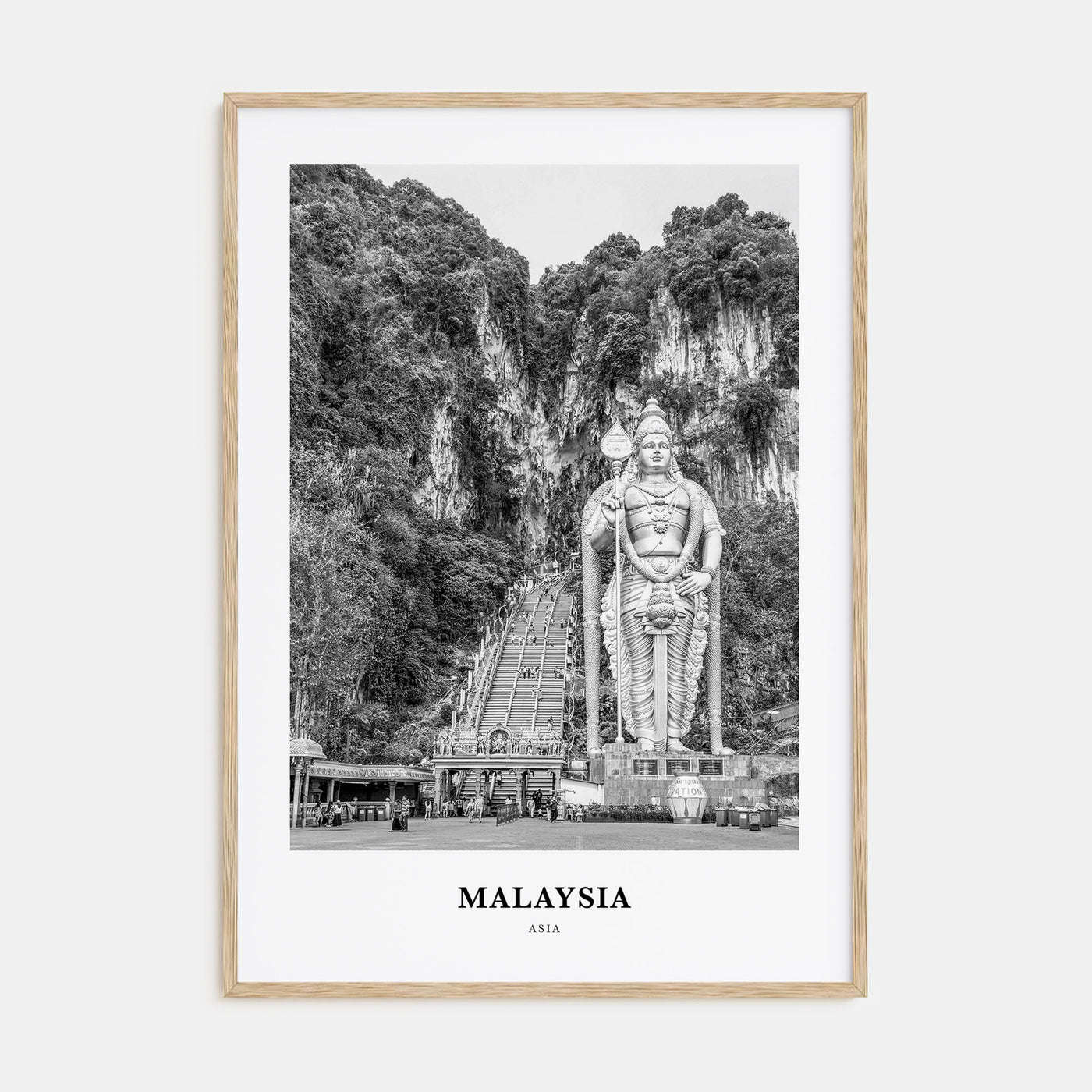 Malaysia Portrait B&W Poster